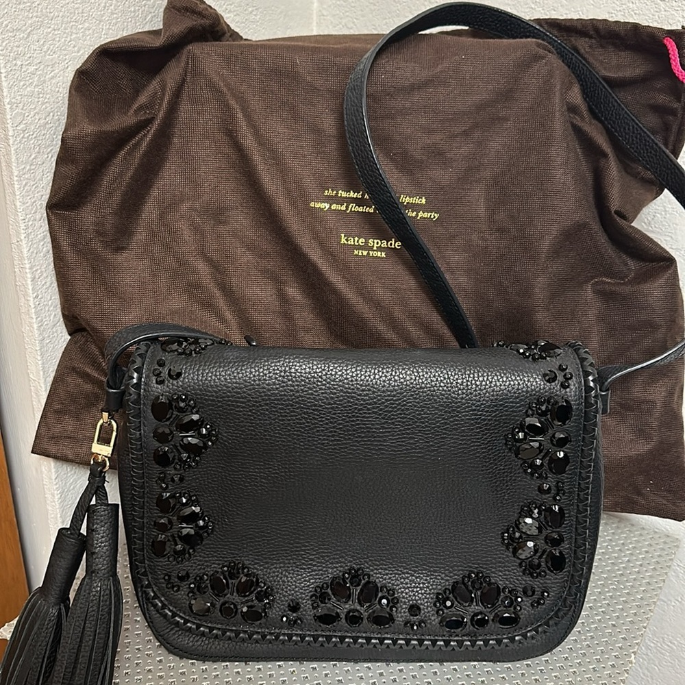 Kate Spade Jeweled Leather Small Lietta Bag - Picture 2 of 6